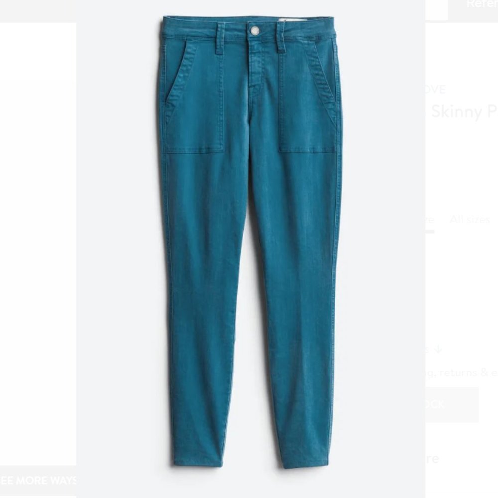 COSMIC BLUE LOVE Addy Cargo Skinny Pant size 6/28